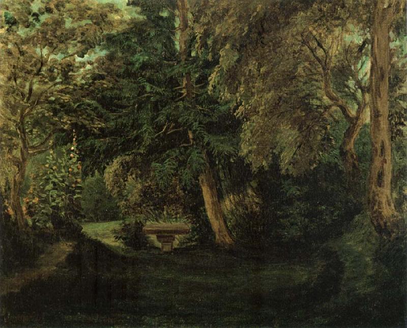 George Sand-s Garden at Nohant, Eugene Delacroix